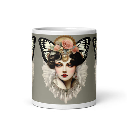 Printed glossy mug - White inside, Sturdy and Glossy Ceramic 11 oz Mug