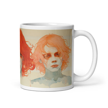 White glossy mug